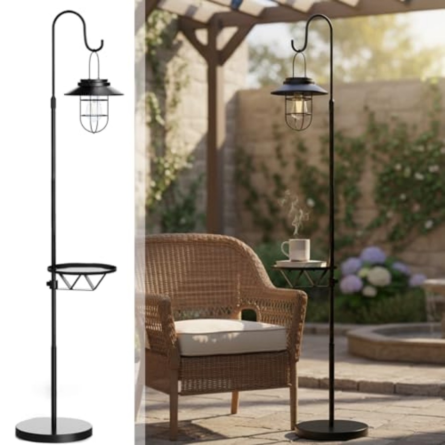 Outdoor Lighting Waterproof - Lampu Lantai Tenaga Surya dengan Meja,
