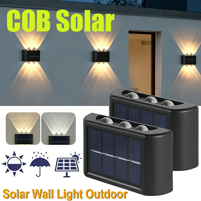 Outdoor Lighting Waterproof - Lampu Dinding Tenaga Surya COB Tahan